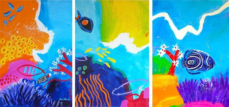 Coral Reef tryptych
