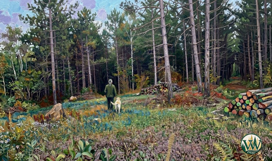Bruce & Coco Walking in the Forest