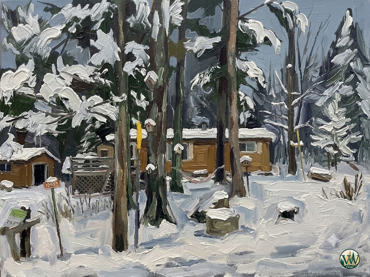 Cabin Snowstorm