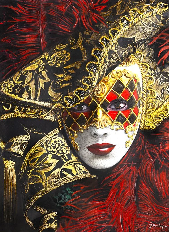 Venetian Gold - 72cm x 52cm in 24K Gold, Platinum, 24K gold leaf and watercolour