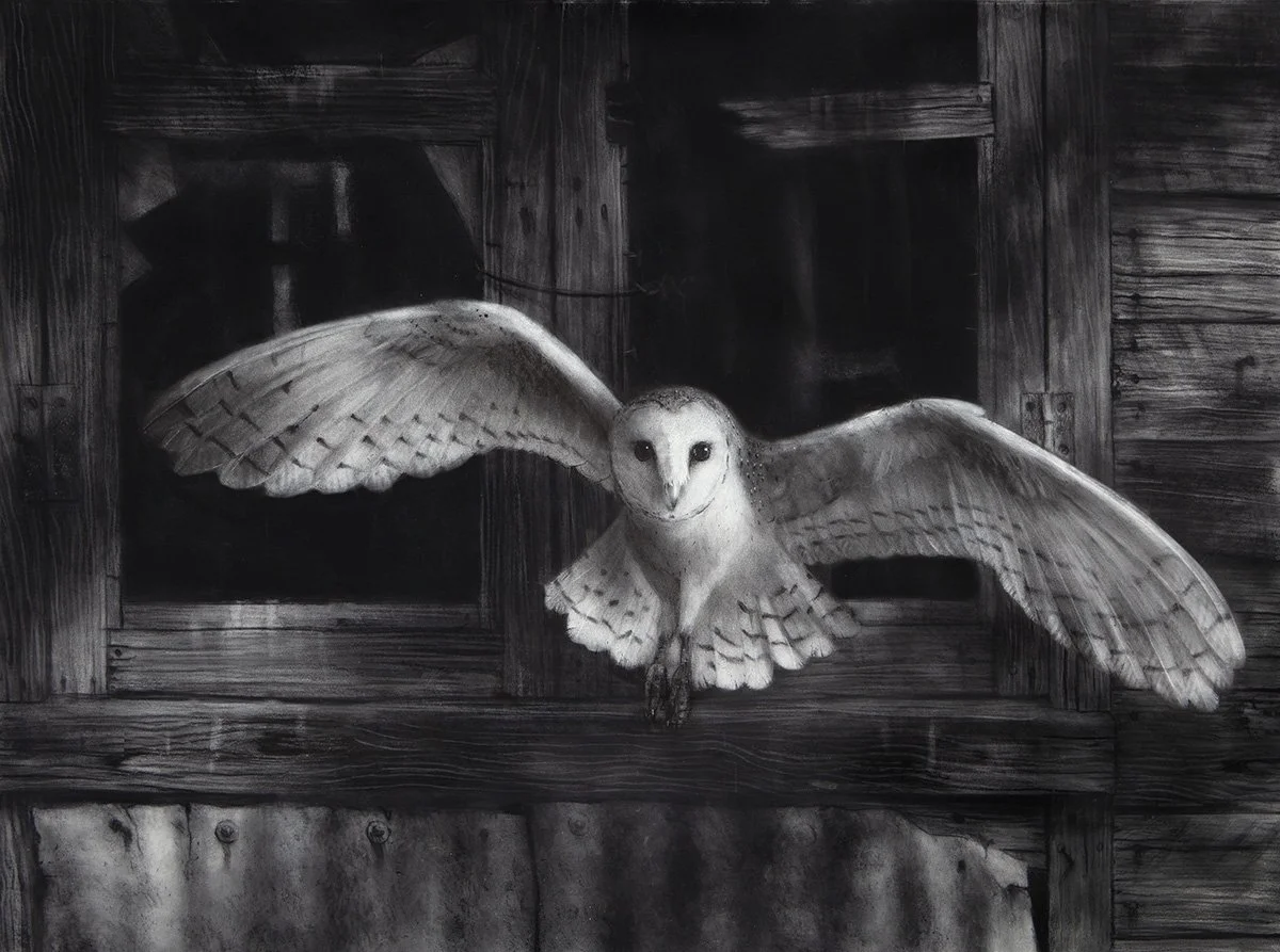 Night Flight - 72cm x 52cm in 24K Gold, pure silver and platinum. 