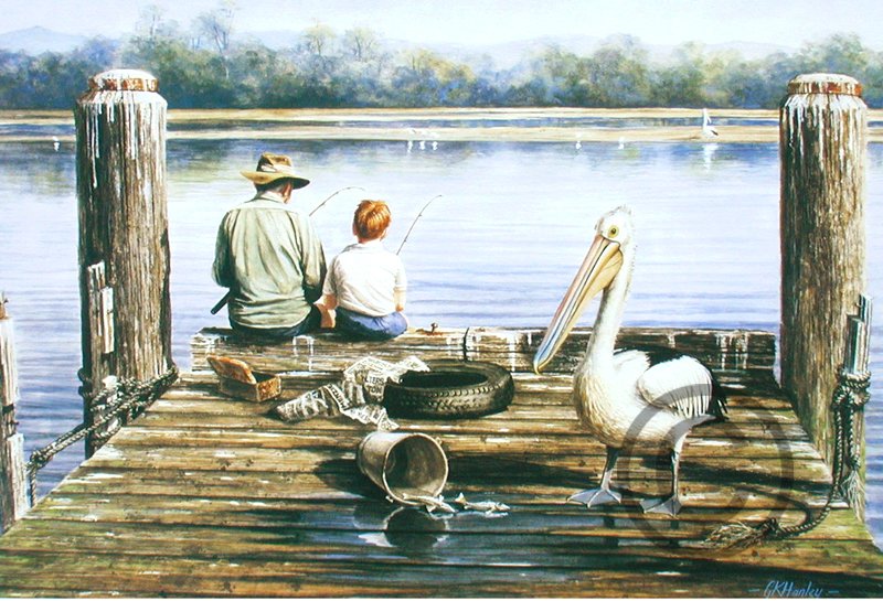 Catch of the Day (Pelican) 72cm x 52cm