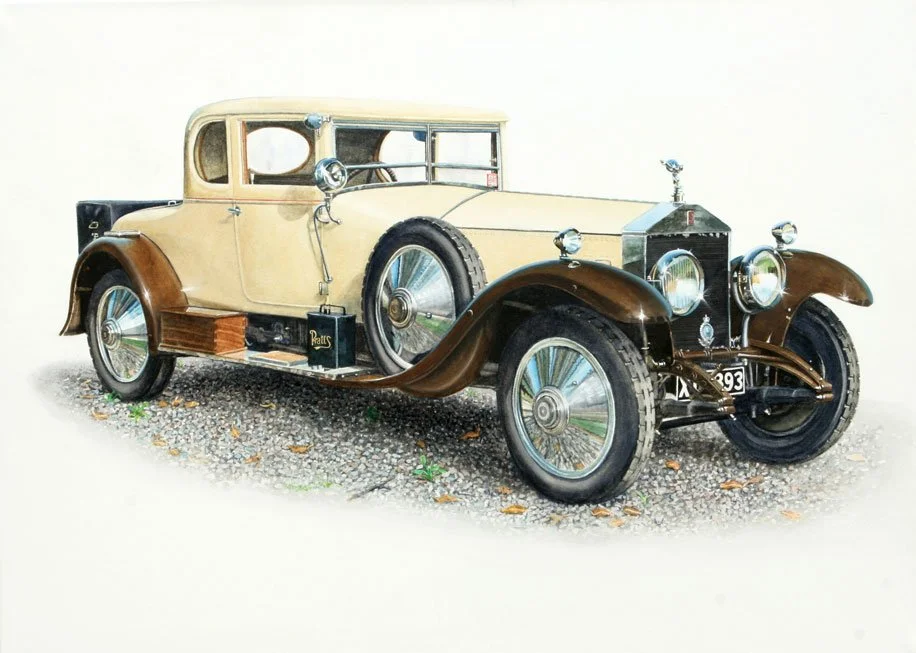 Rolls-Royce 1925 Silver Ghost - 72cm x 52cm
