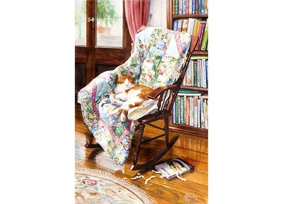 An Appetite For Literature - 52cm x 35cm watercolour