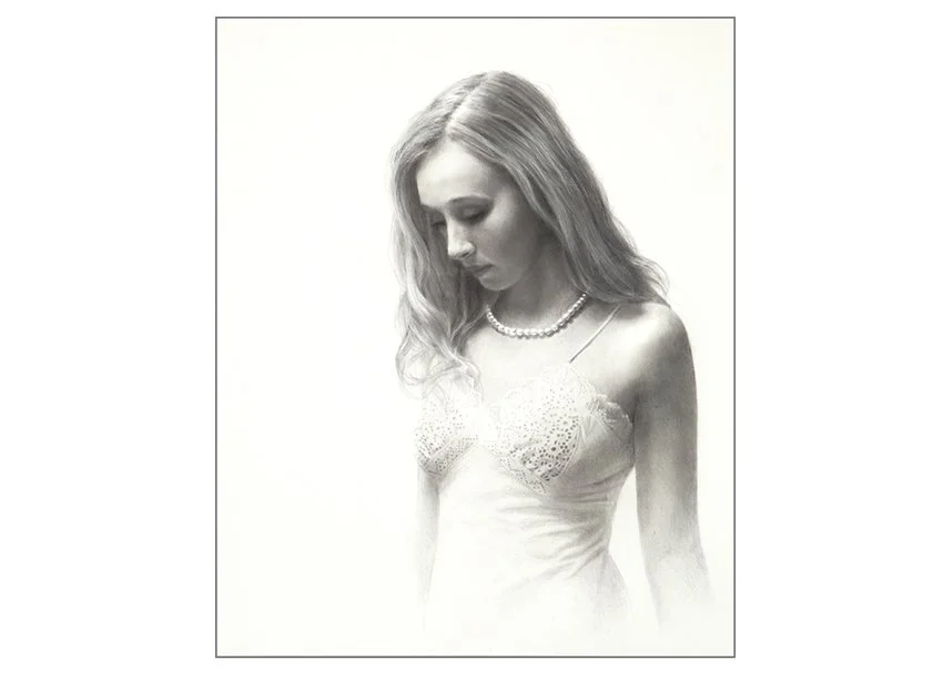 Innocence - 40cm x 50cm drawn in 24K gold and platinum.