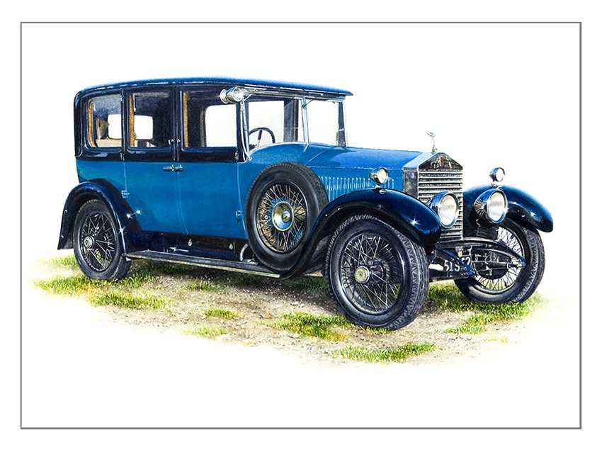 Rolls-Royce 1924 20H.P. Saloon Limousine - 72cm x 52cm