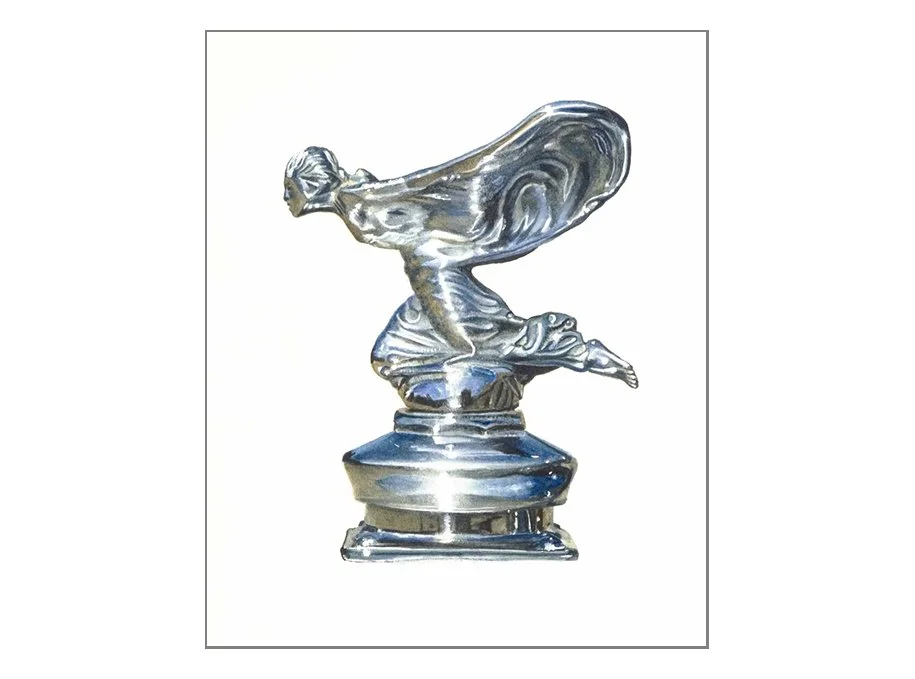 The famous Spirit of Ecstasy Silver Lady - 34cm x 23cm