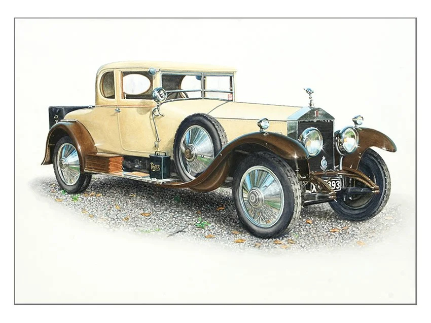 Rolls-Royce 1925 Silver Ghost - 72cm x 52cm
