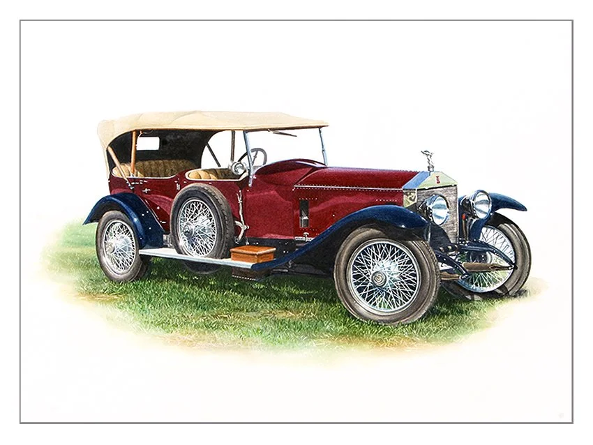 Rolls-Royce 1922 Silver Ghost - 72cm x 52cm