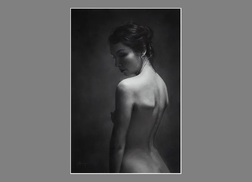 Between Moments - 52cm x 33cm drawn in 24K gold and pure silver.