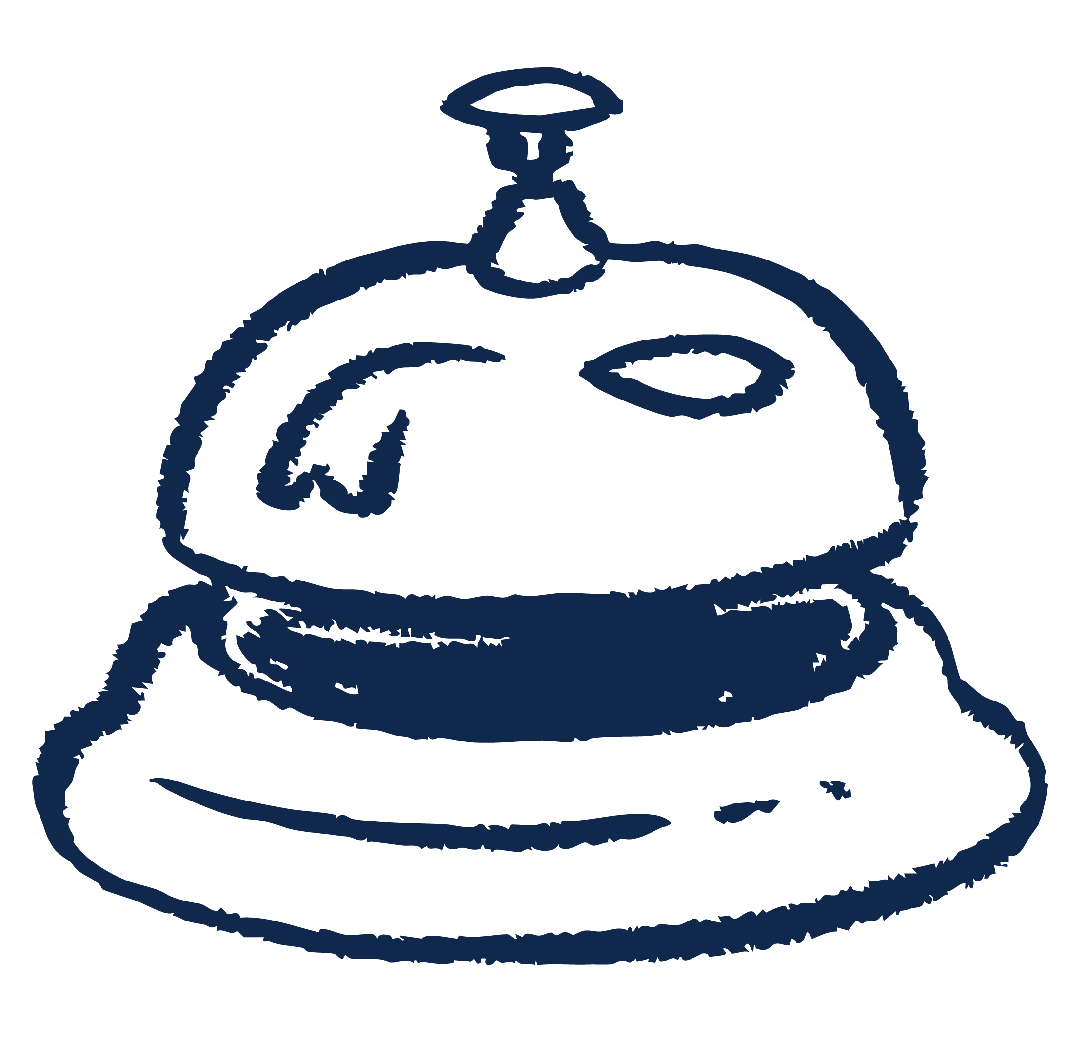 Hand drawn illustration of a service bell
