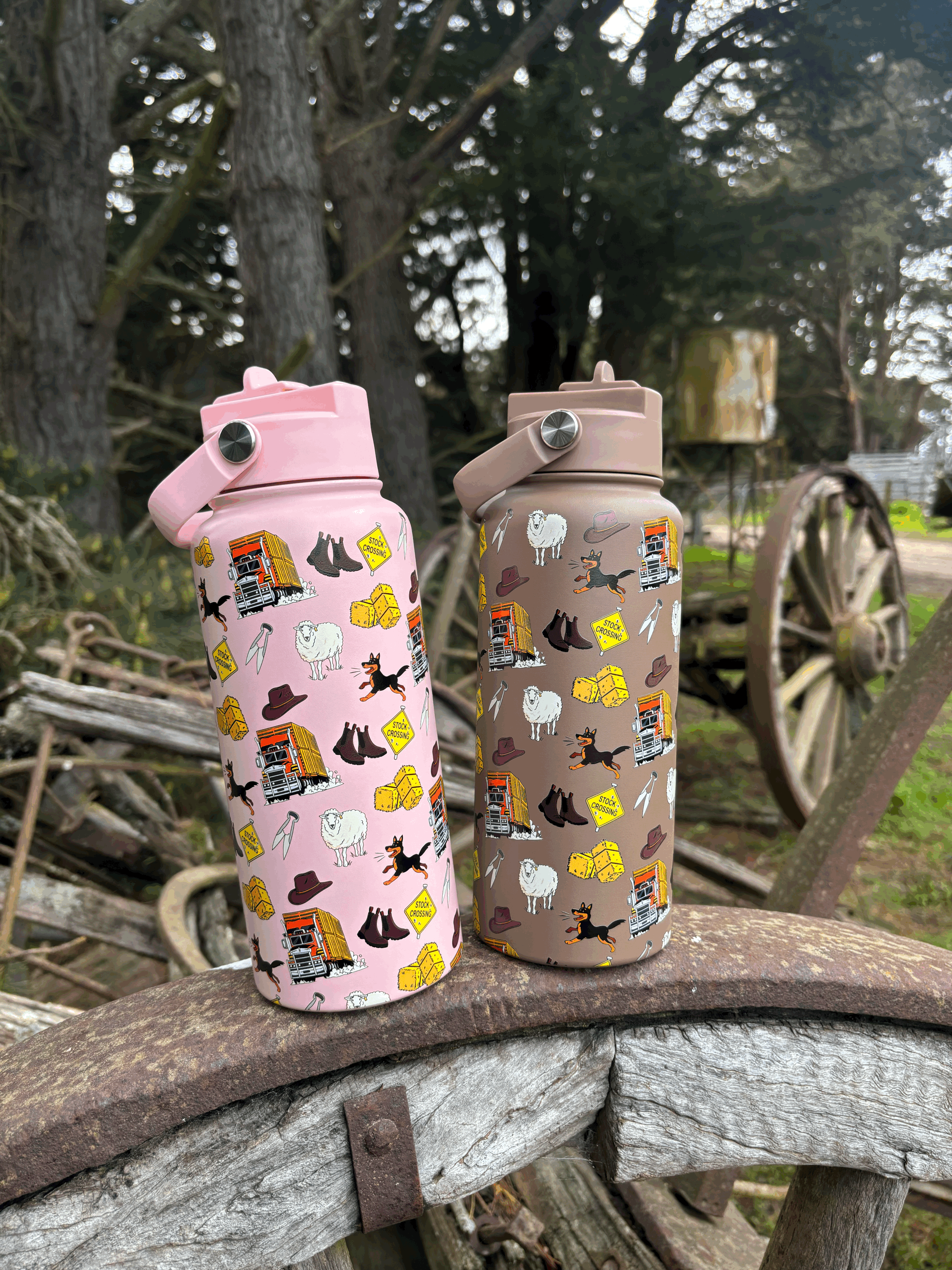 Farm Fit Drink Bottle 1L  (Stainless Steel)