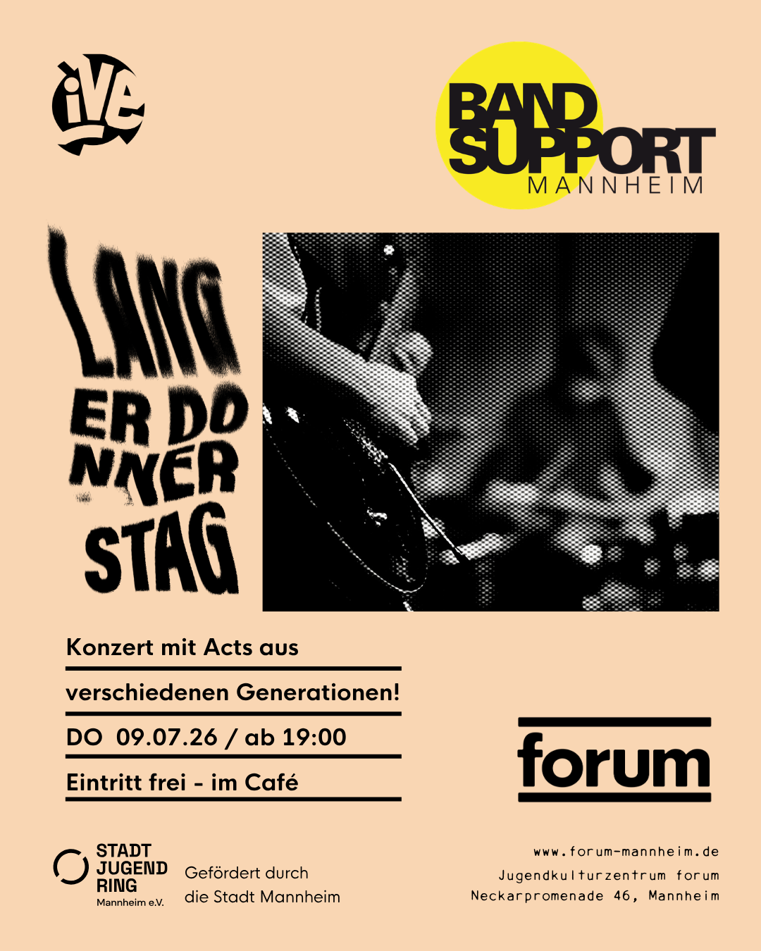 Konzert mit Salemn, Lukas Mondlicht & Margaux / Langer Donnerstag – Forum Mannheim, 09.07.2026