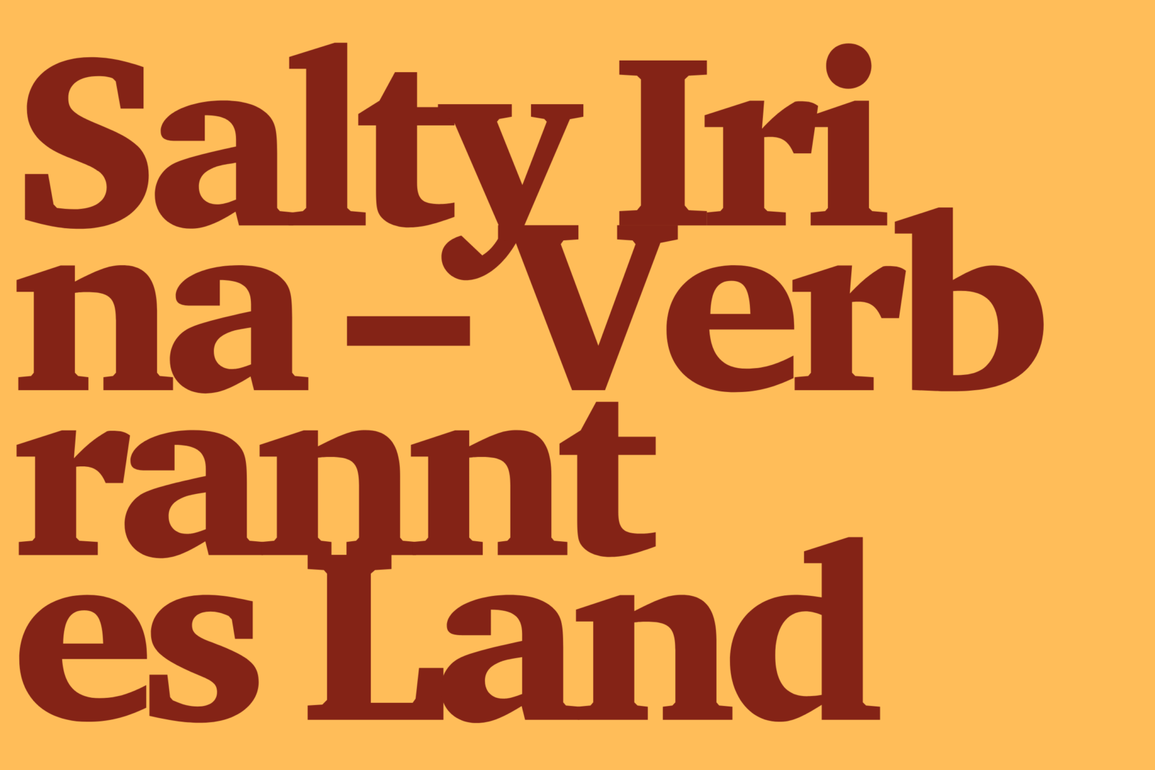Salty Irina – Verbranntes Land - Ein Stück von Eve Leigh im Theaterhaus G7 – Forum Mannheim, 09.10.2026