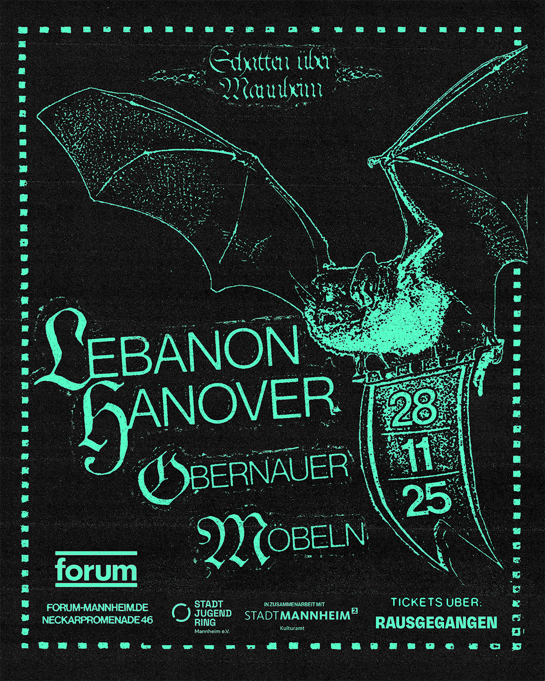 Konzert mit Lebanon Hanover + Obernauer + Möbeln *Ausverkauft*