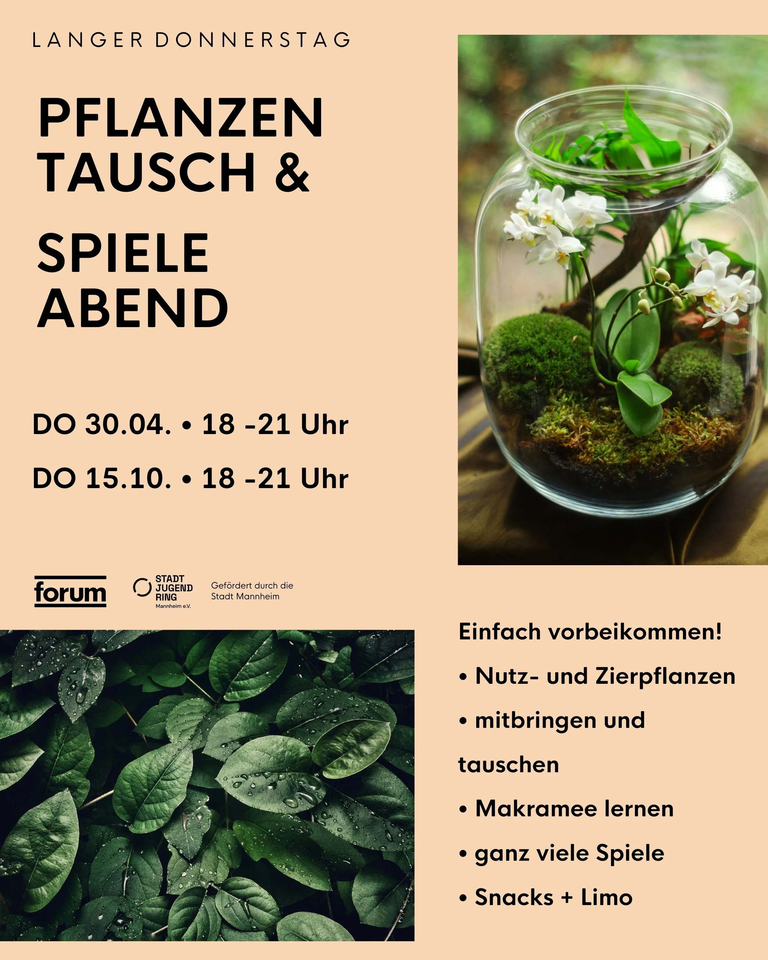 Langer Donnerstag - Pflanzentausch – Forum Mannheim, 15.10.2026