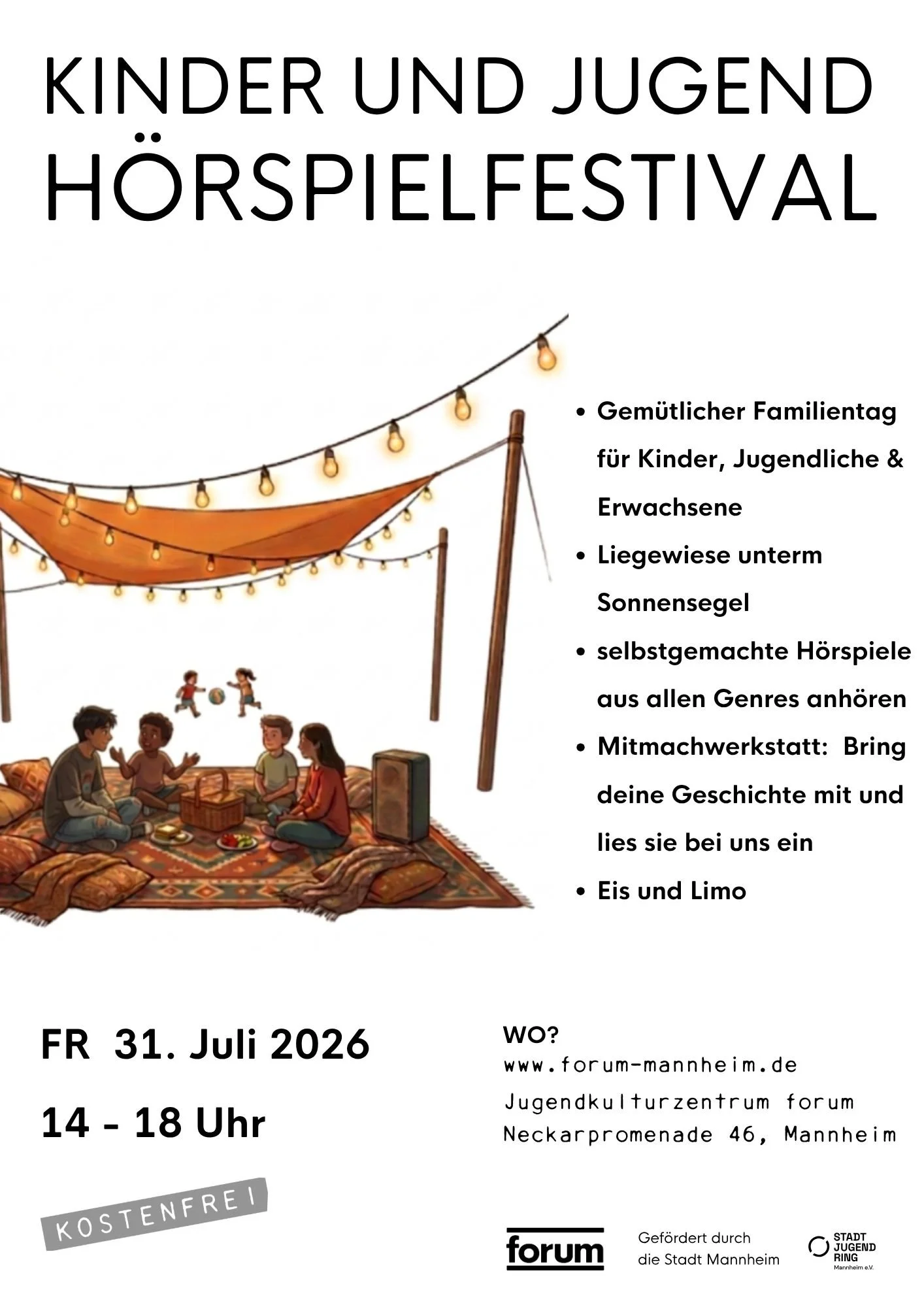 Kinder- und Jugend Hörspielfestival – Forum Mannheim, 31.07.2026