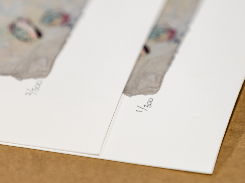 René Konings signing Hanki prints in his studio in Kristiansand.