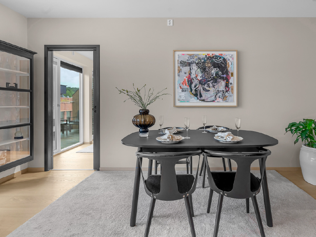 A Framed hand‑embellished version of 'Faceplant' in situ.