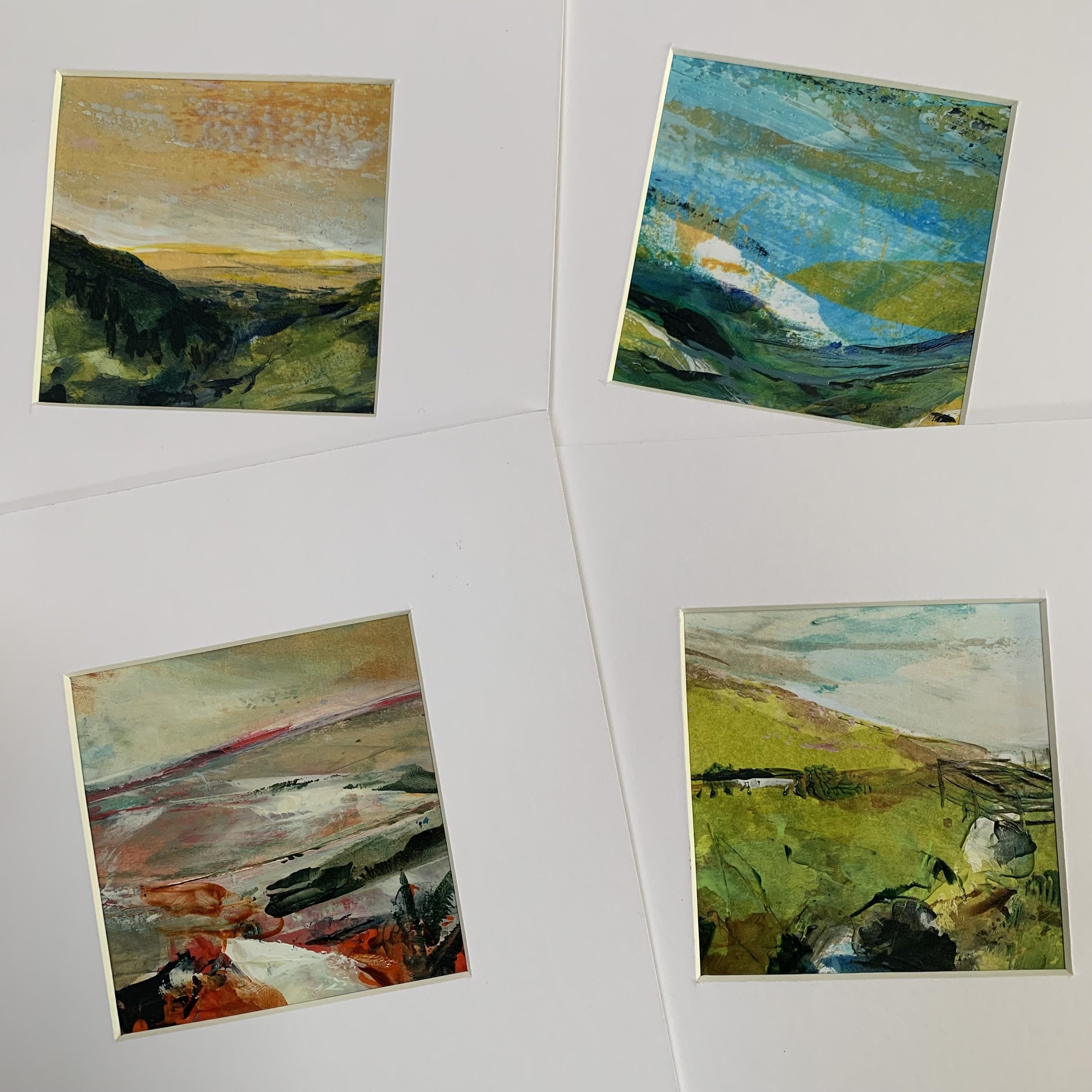 Selection of mounted small works for sale. 