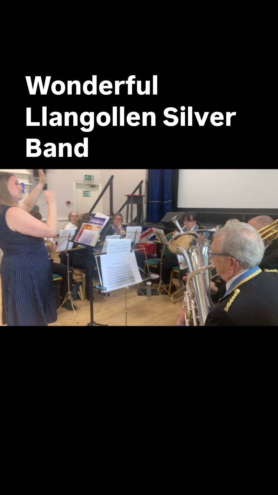 Llangollen Silverband at the Town Hall as part of the VE Day celebrations @llangollen @llangollen.wales @llangollensilverband_ #celebration #silverband #music #livemusic #community