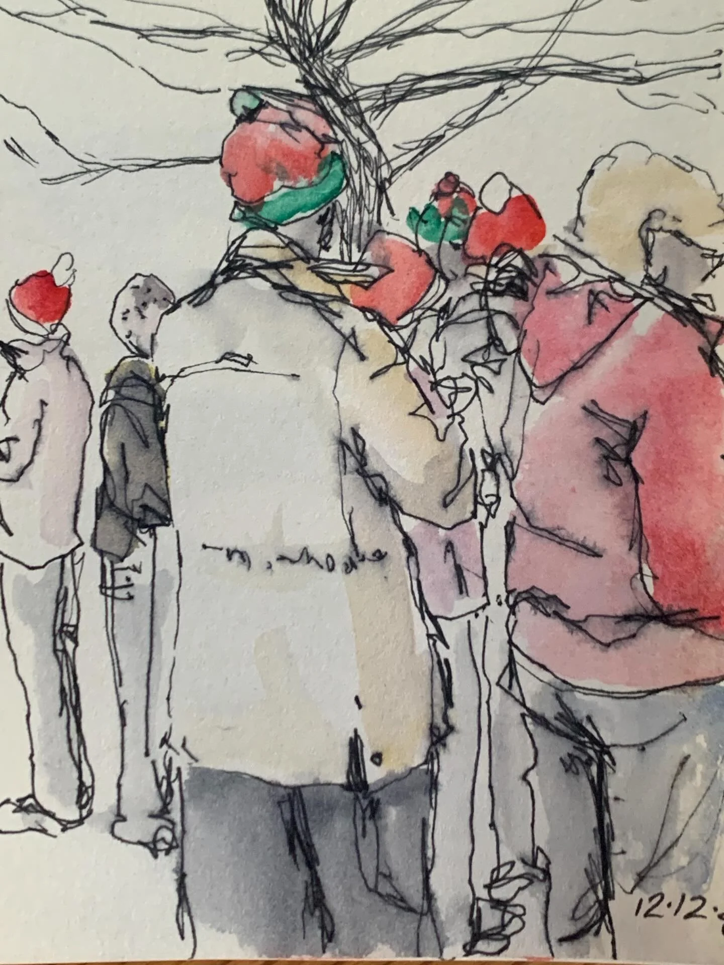 Lovely morning out @erddignt_  with @erddignordicwalkers2024 followed by a very well organised Christmas celebration in the courtyard with hot drinks, mince pies and Gresford Handbell Ringers. I was surprised by the gentle bell sounds, much softer th