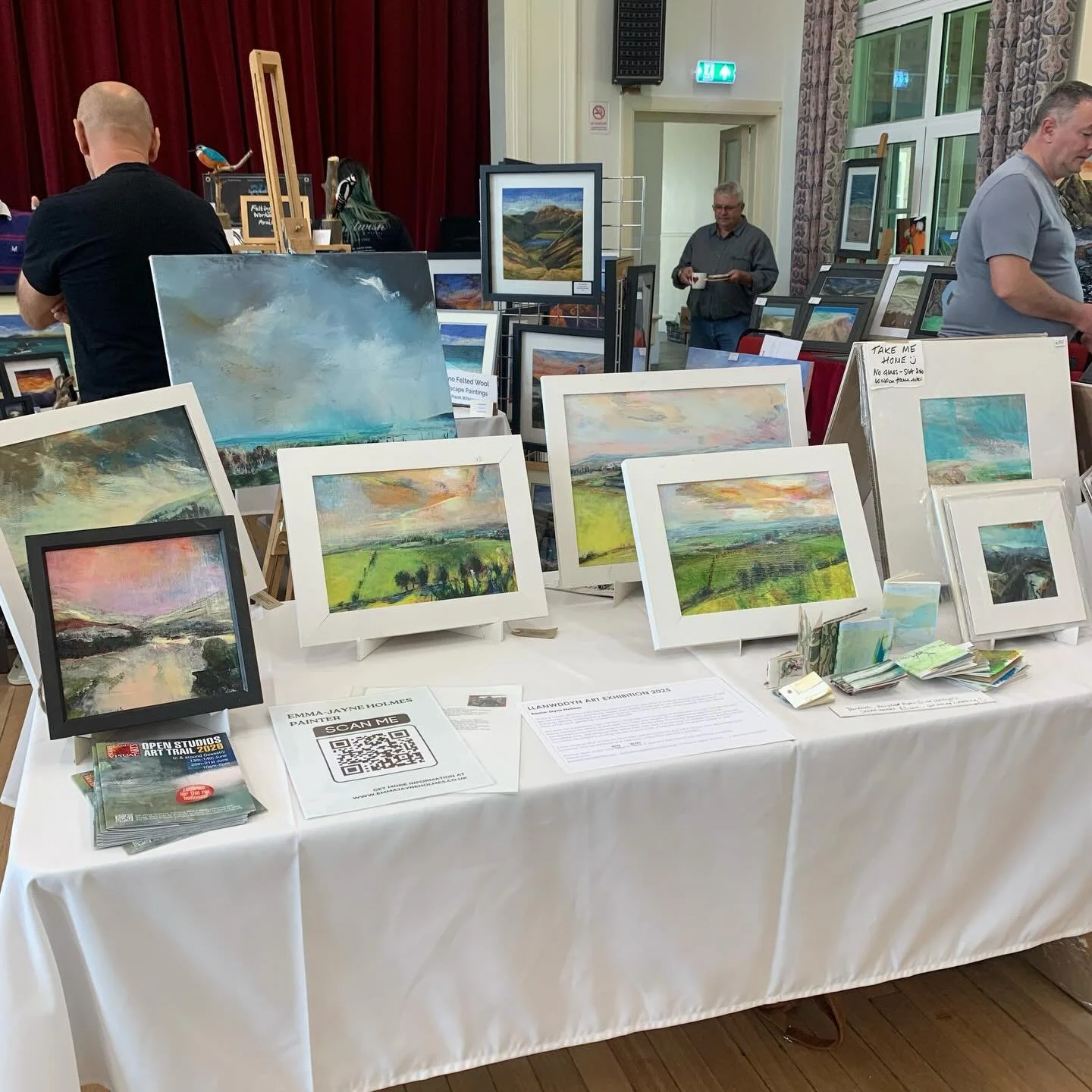 Today and tomorrow I&rsquo;m at Llanwyddyn Art Exhibition located in their community centre/old school. Lovely collection of artists in a variety of mediums and themes. Fantastic cafe serving drinks and sweet treats, so make time for a tea and cake o
