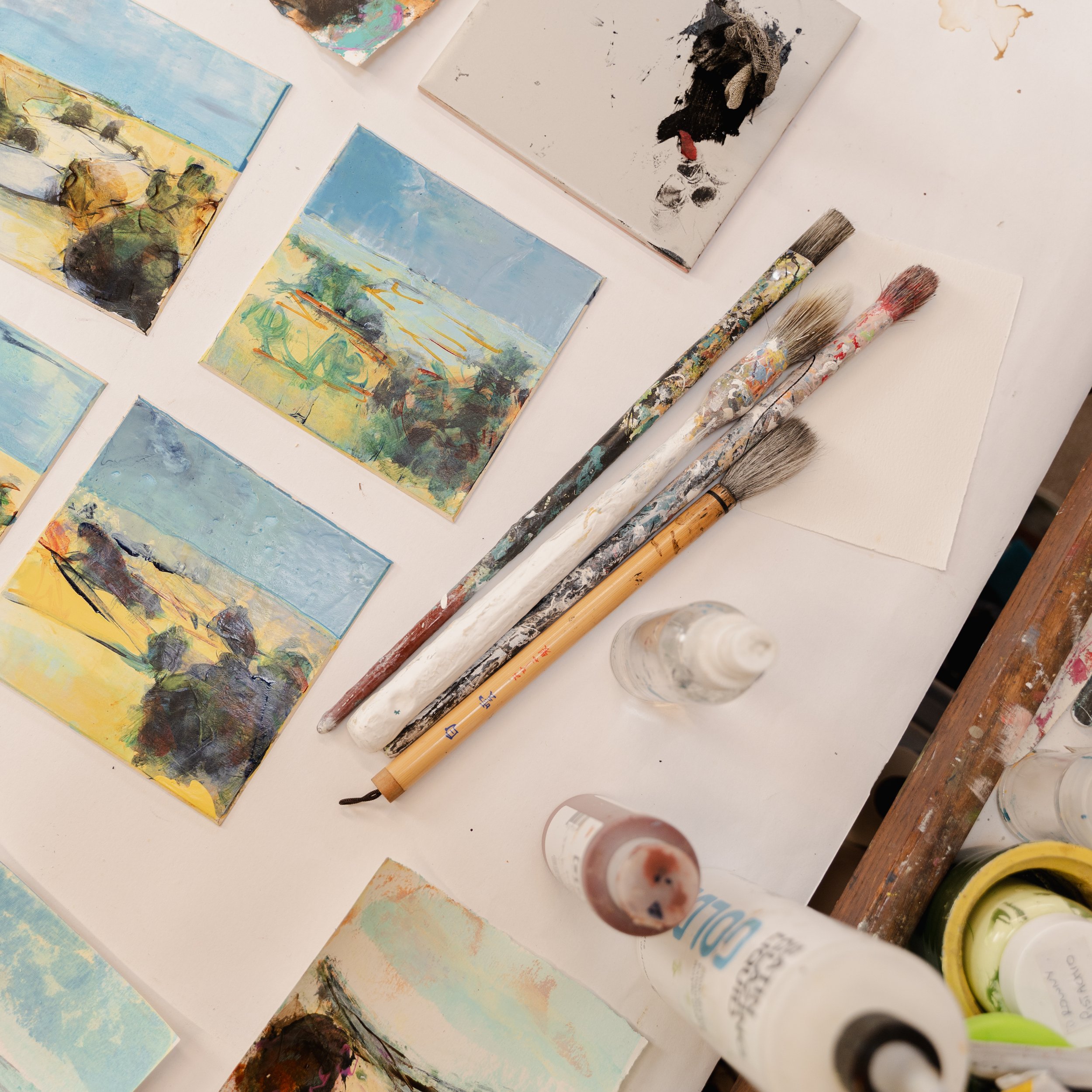 Work in progress on studio desk