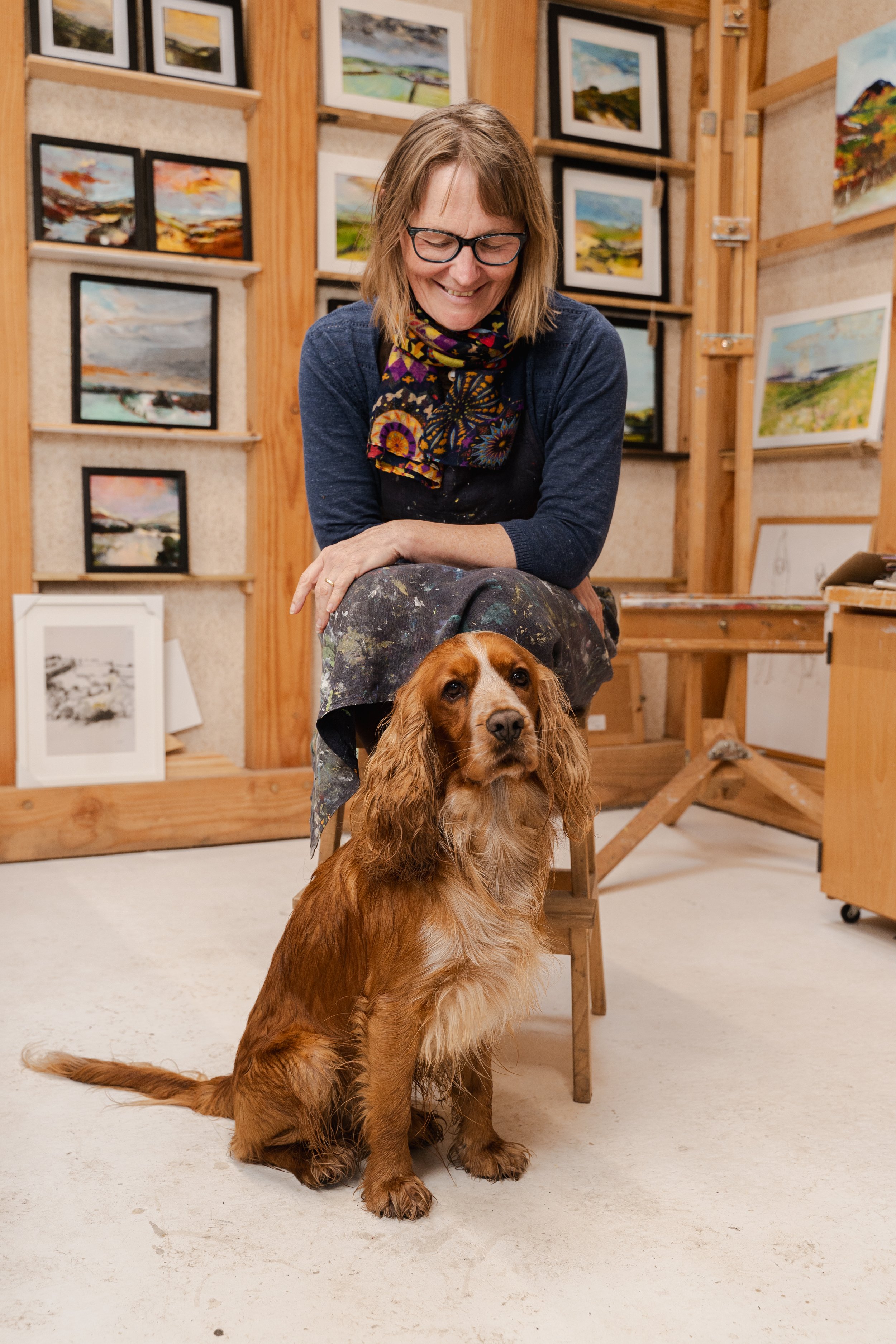 Emma and Henry in the studio