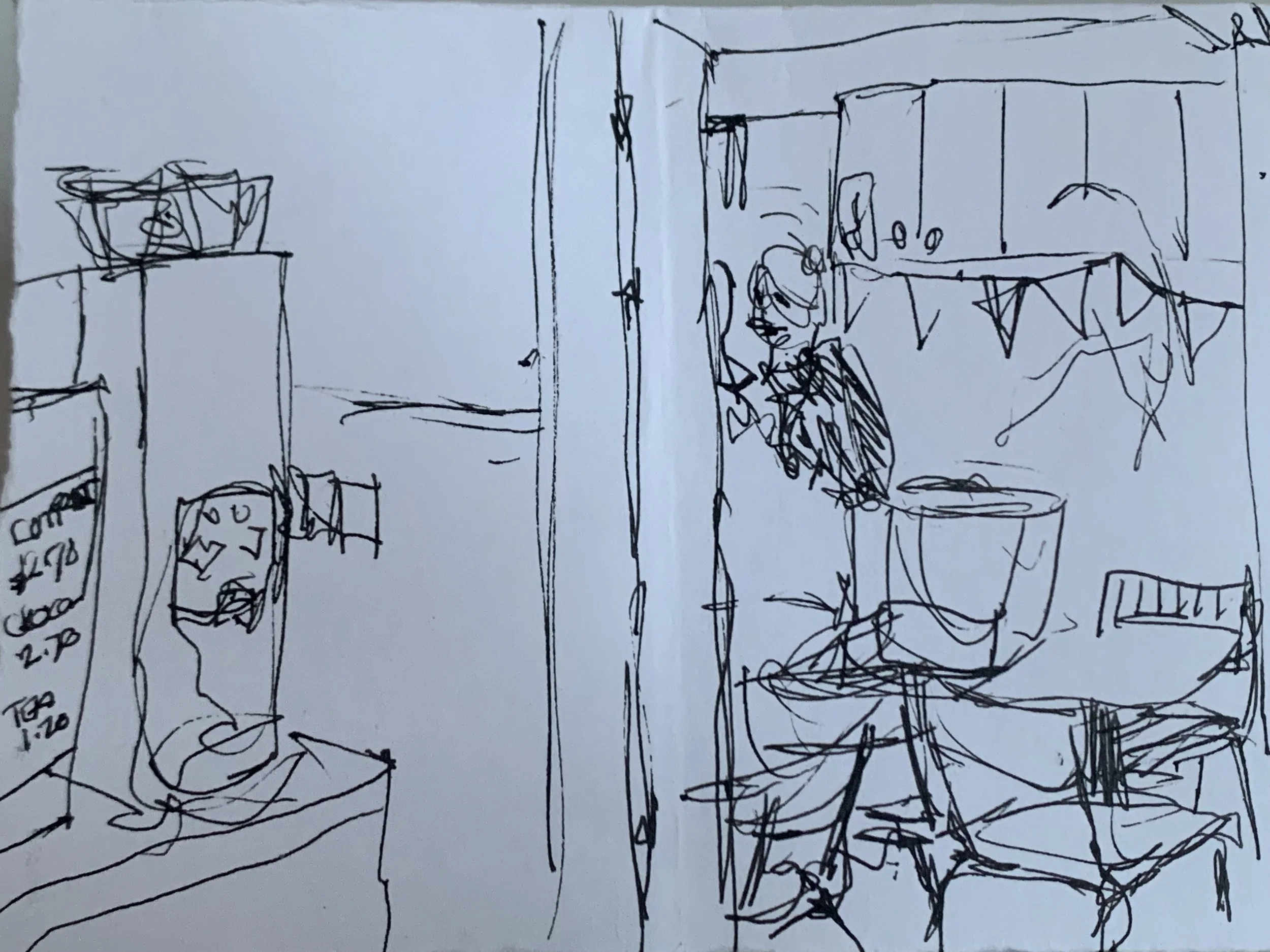Sketch of Llandyrnog community shop