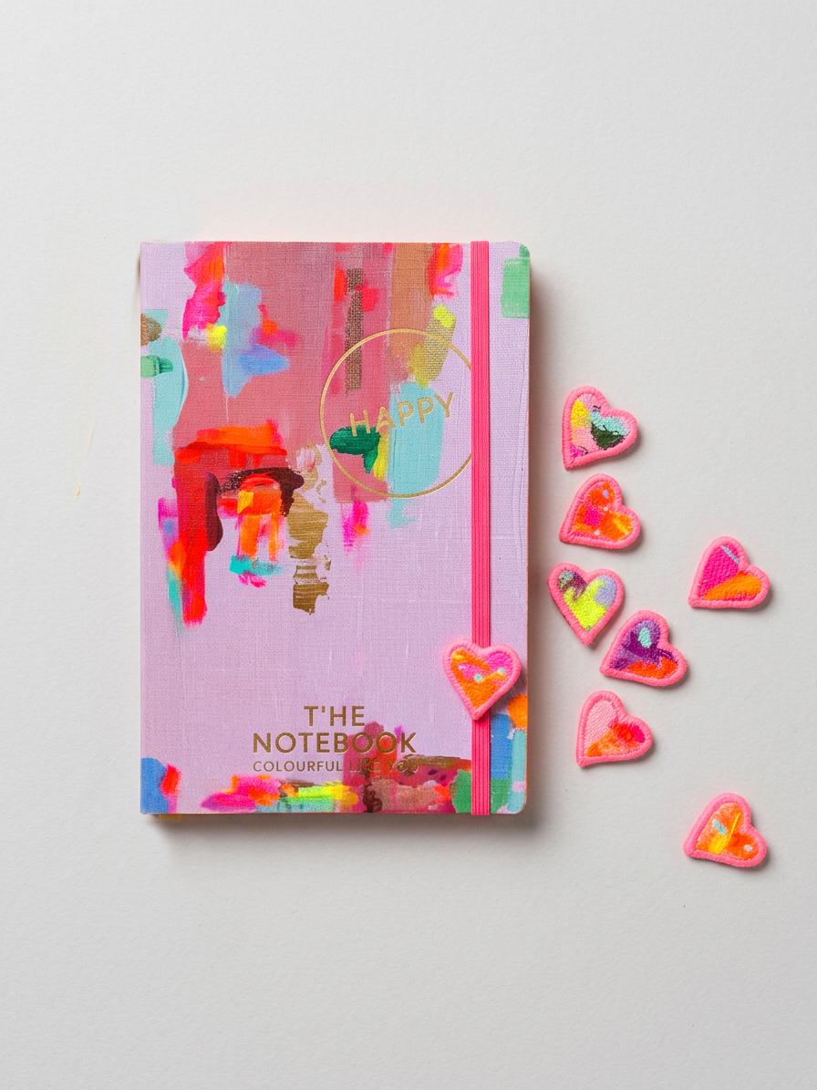 T'HE NOTEBOOK A5-Notizbuch mit Stoffherz