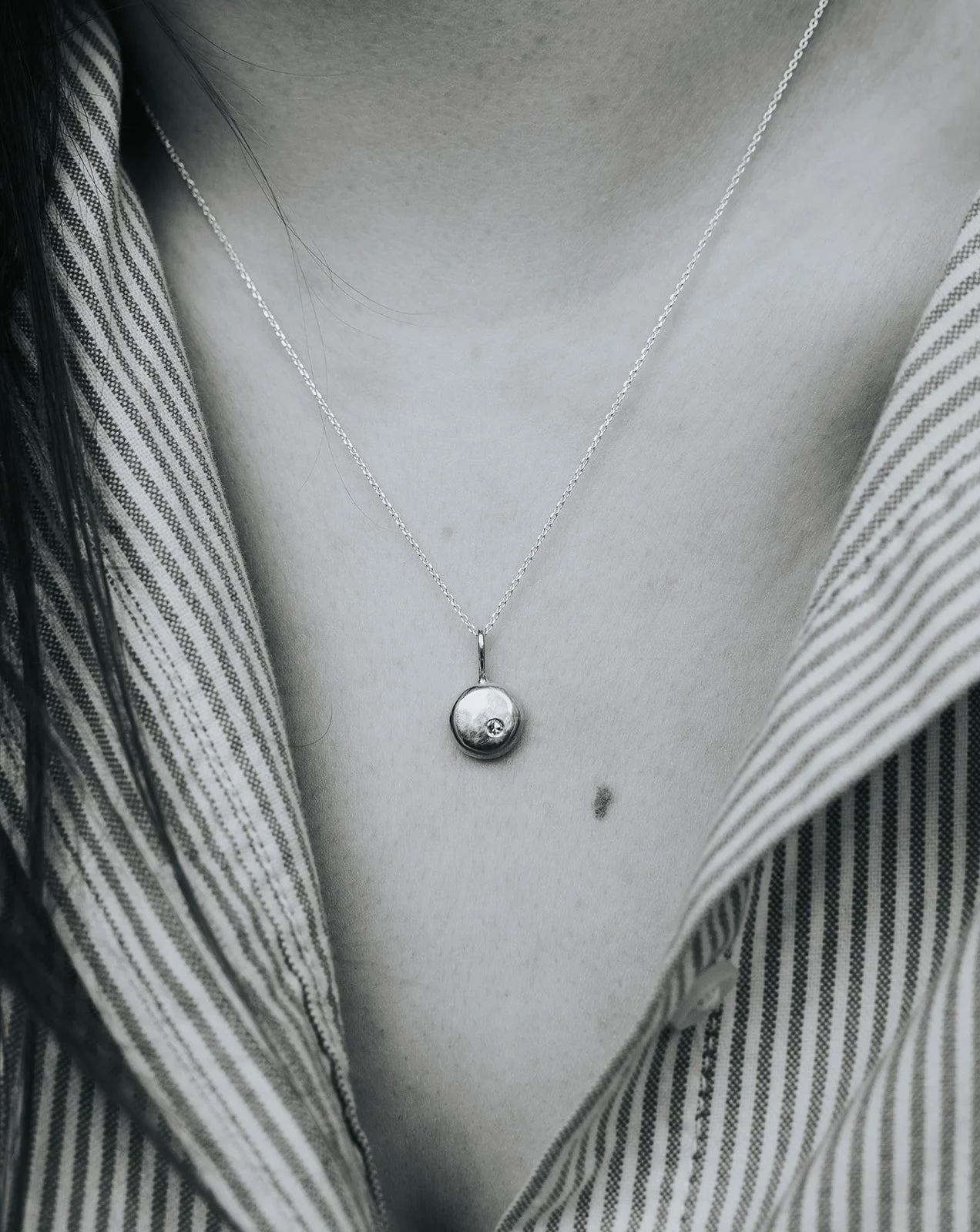 Recycled Silver Pendant Necklace
