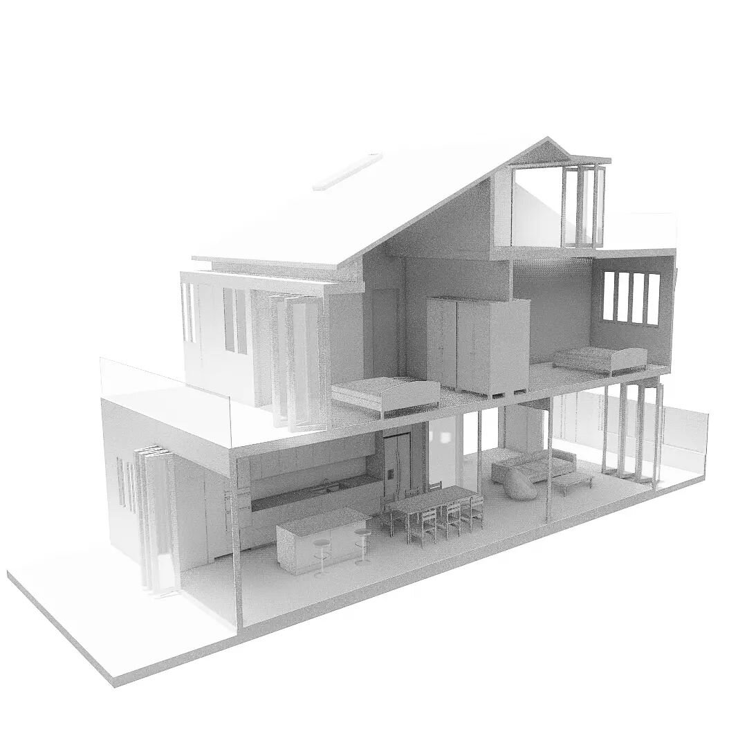 A&amp;A work for a terrace house in progress. work including internal configuration, rear extension and a new attic floor. #06 #jla #terracehouse #landedhouse #attic #spiralstaircase #skylight