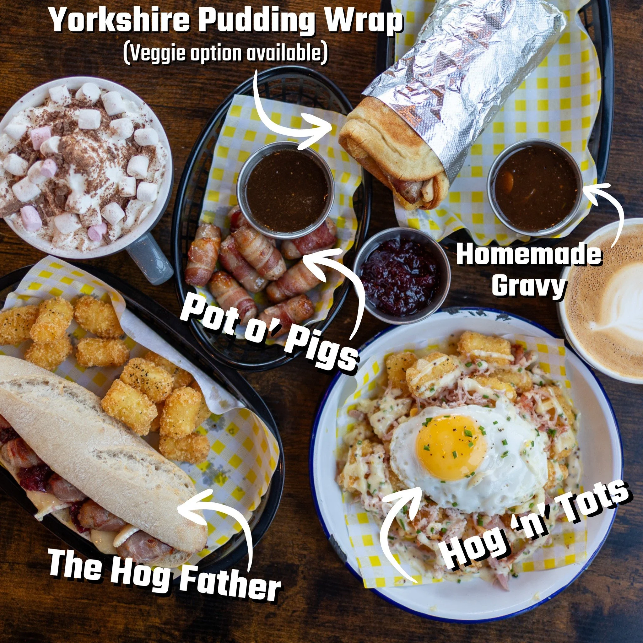 CHRISTMAS MENU LIVE FROM TOMORROW: 11.11.25

Just wanna get those tastebuds salivating a little...

Introducing our first push at a true Christmas menu, but with a real Rosario's twist...

Yorkshire Pudding Wrap - A Yorkshire pudding wrap, packed wit
