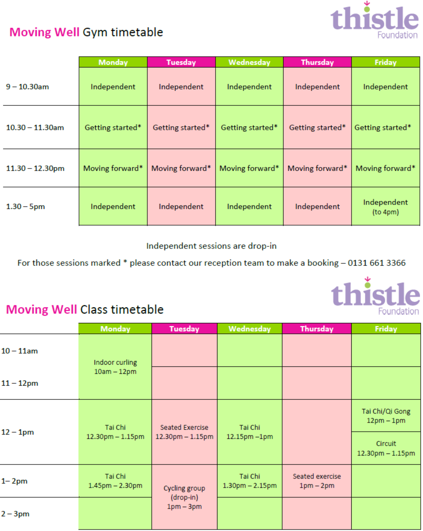 Thistle Gym — Thistle Foundation