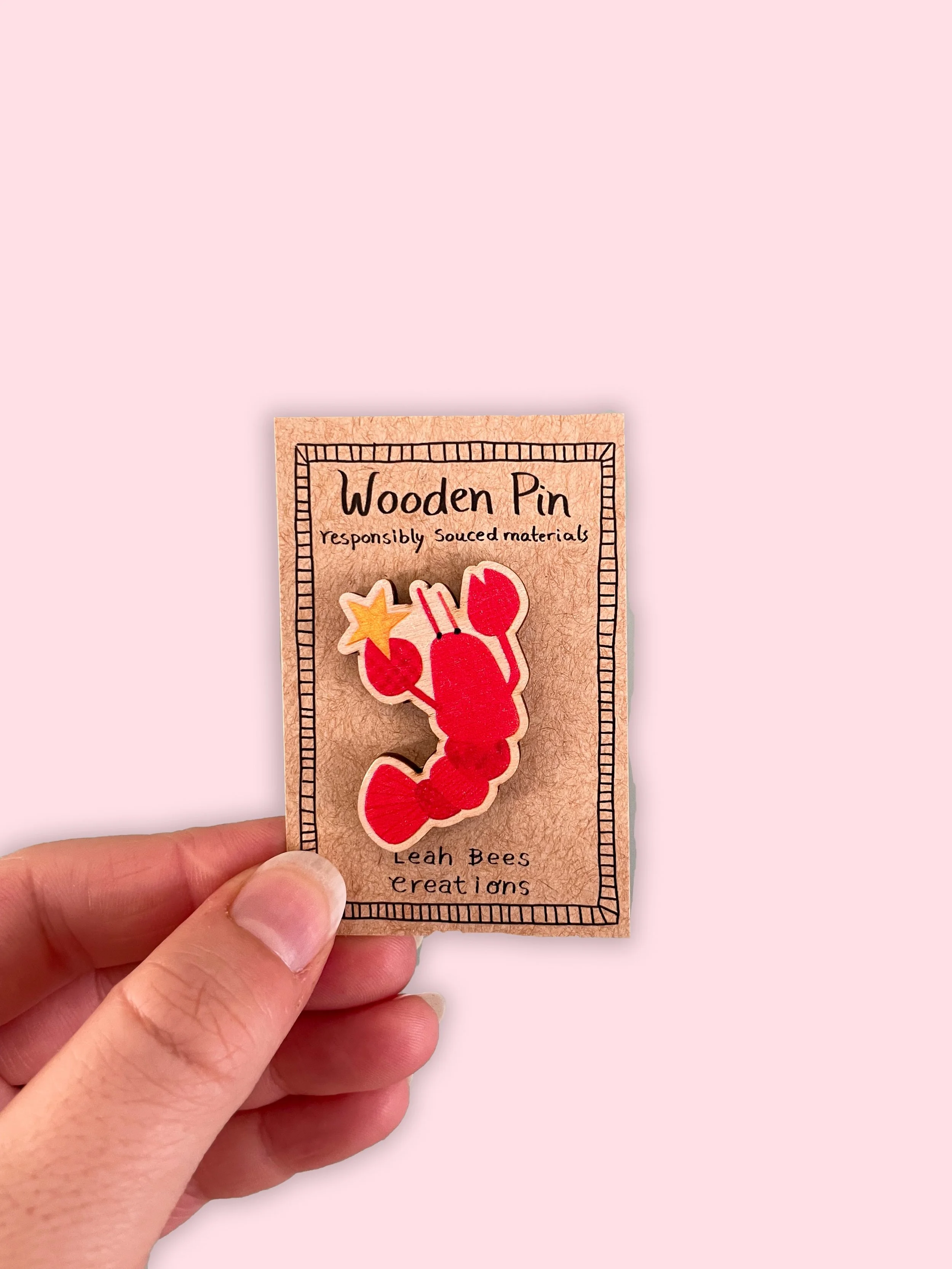 Lobster - Wooden Pin