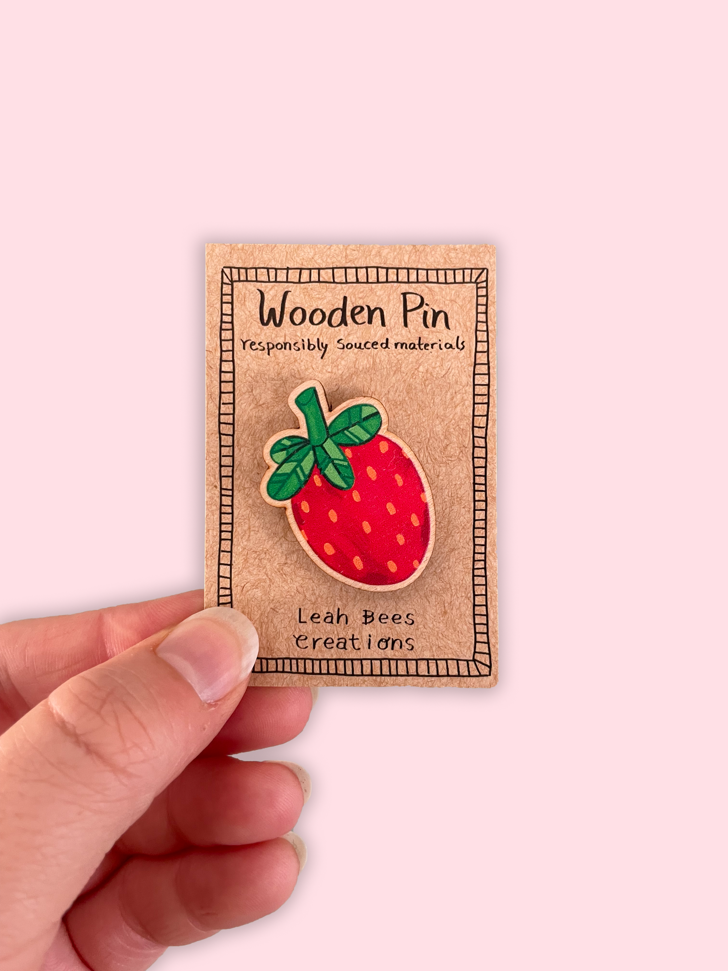 Strawberry - Wooden Pin