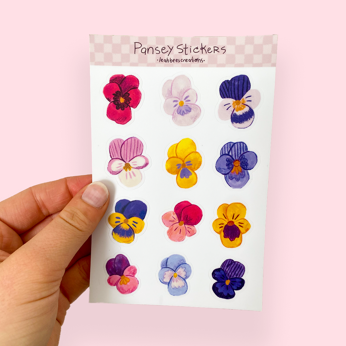 Pansies — Vinyl Sticker Sheet