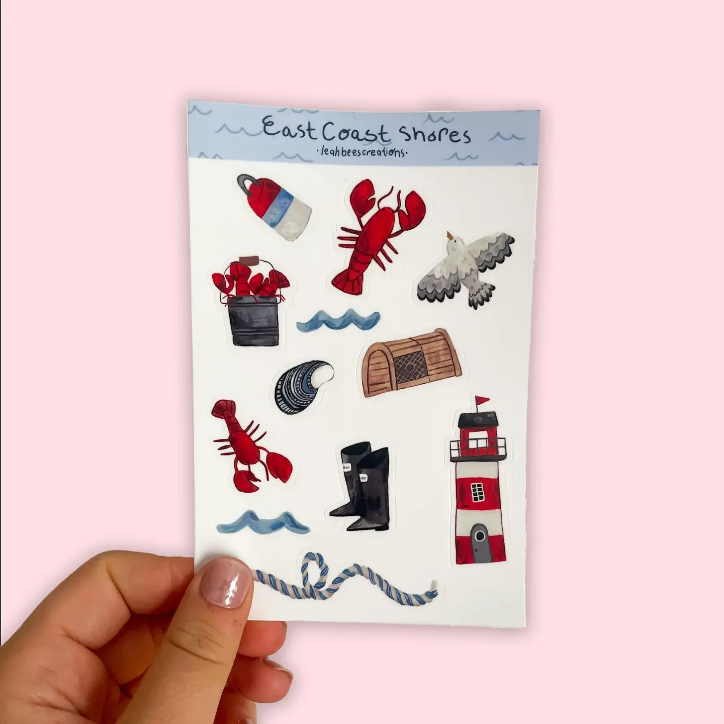 East Coast Shores — Vinyl Sticker Sheet