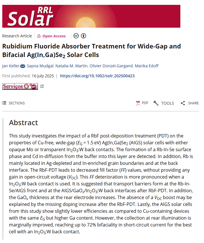 New Results on Transparent AIGS Cells for Tandem Use