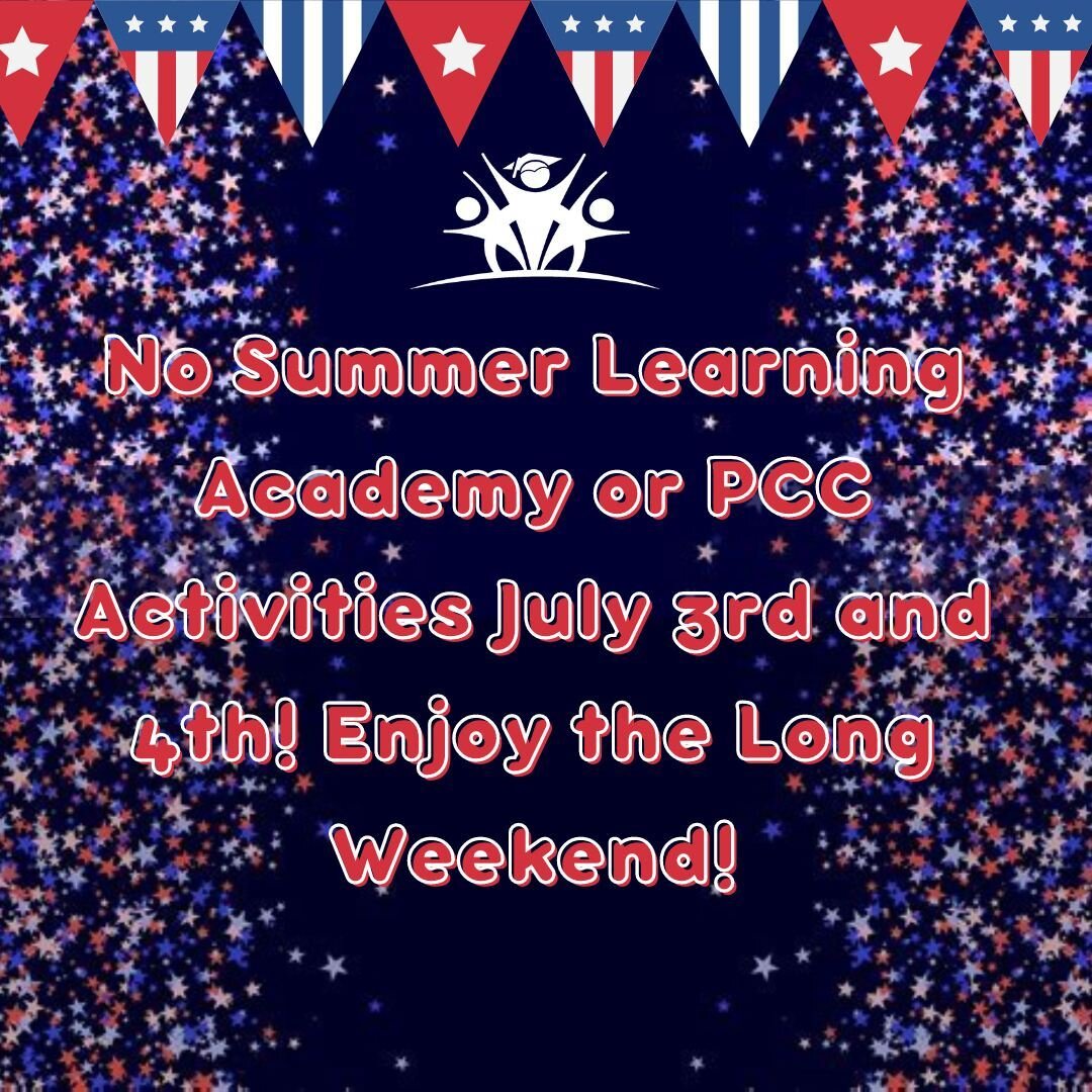 Update: There will be no summer learning academy or PCC events Monday July 3rd or Tuesday July 4th. Make sure to get out and enjoy the sun this holiday weekend, and we'll see you on Wednesday!

#pcctacoma #peacecommunitycenter #tacomanonprofit #tacom