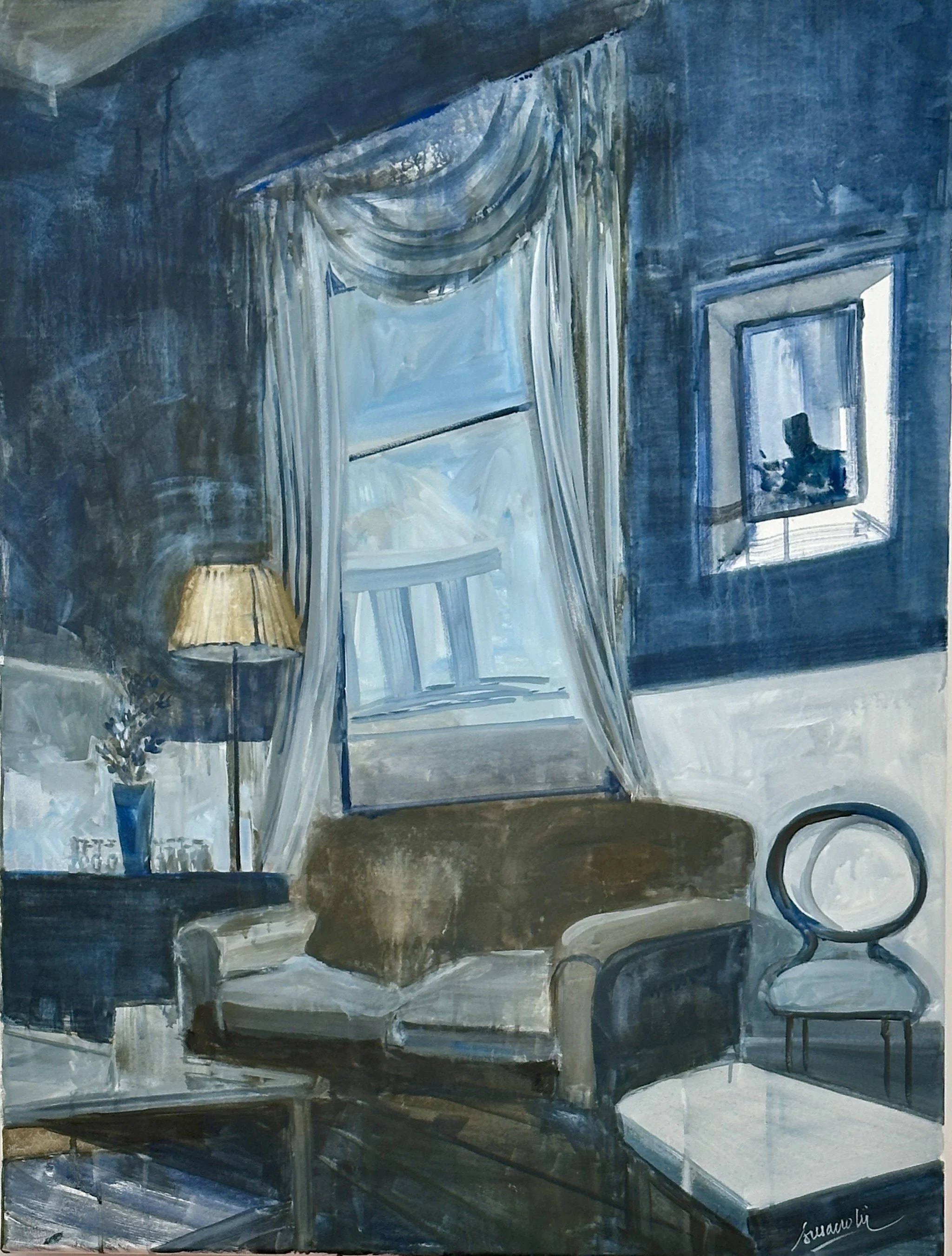 Wexford Marina Bay, 100 x 76 cm, Casein on Canvas. 2026