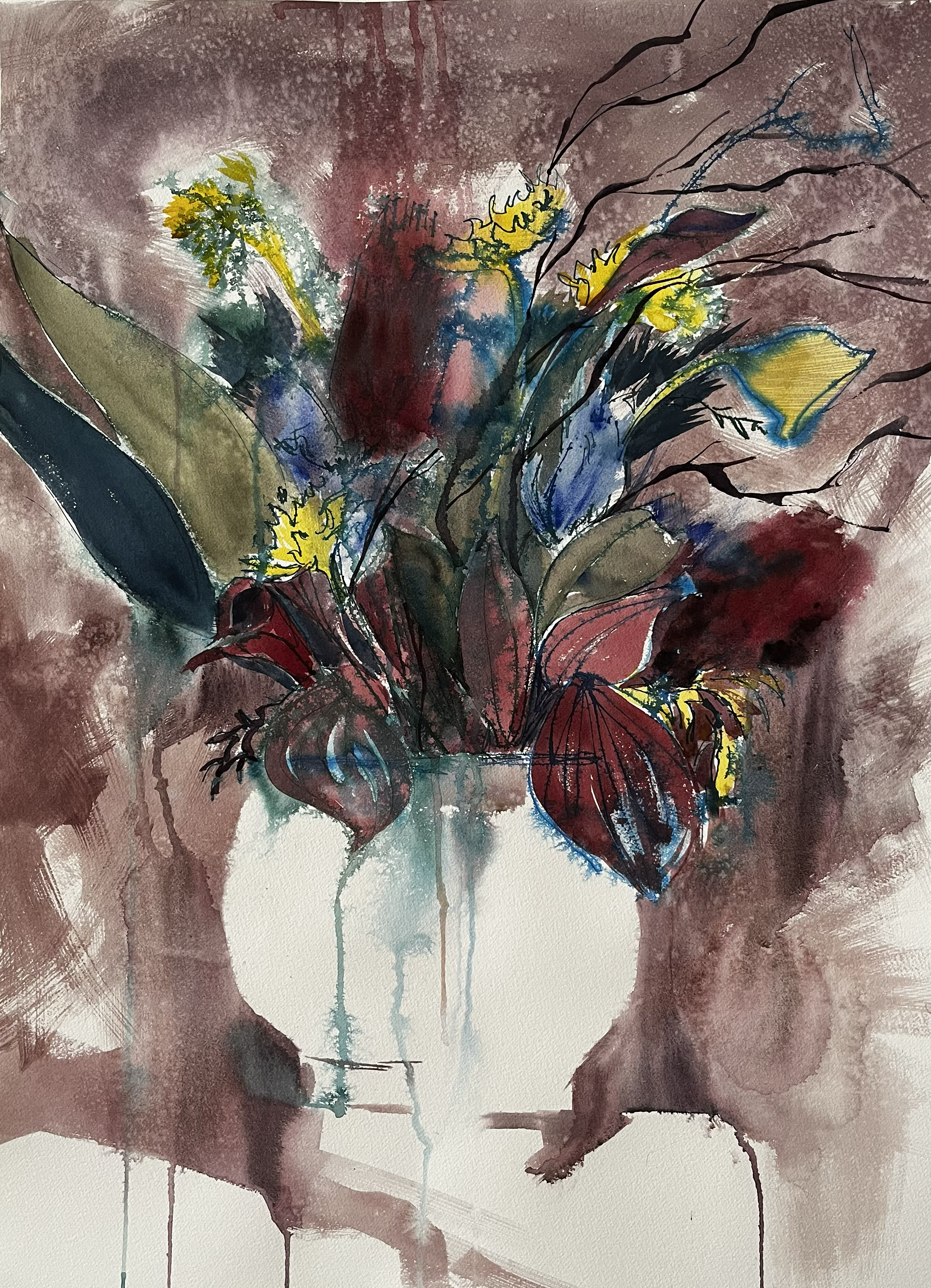 76 x 55 cm

Painted live at Broadcast Asia in 2023. This semi abstract floral series presents paradoxes of colours, done in a moody cinematic palette of Wong Kar Wai’s movies.