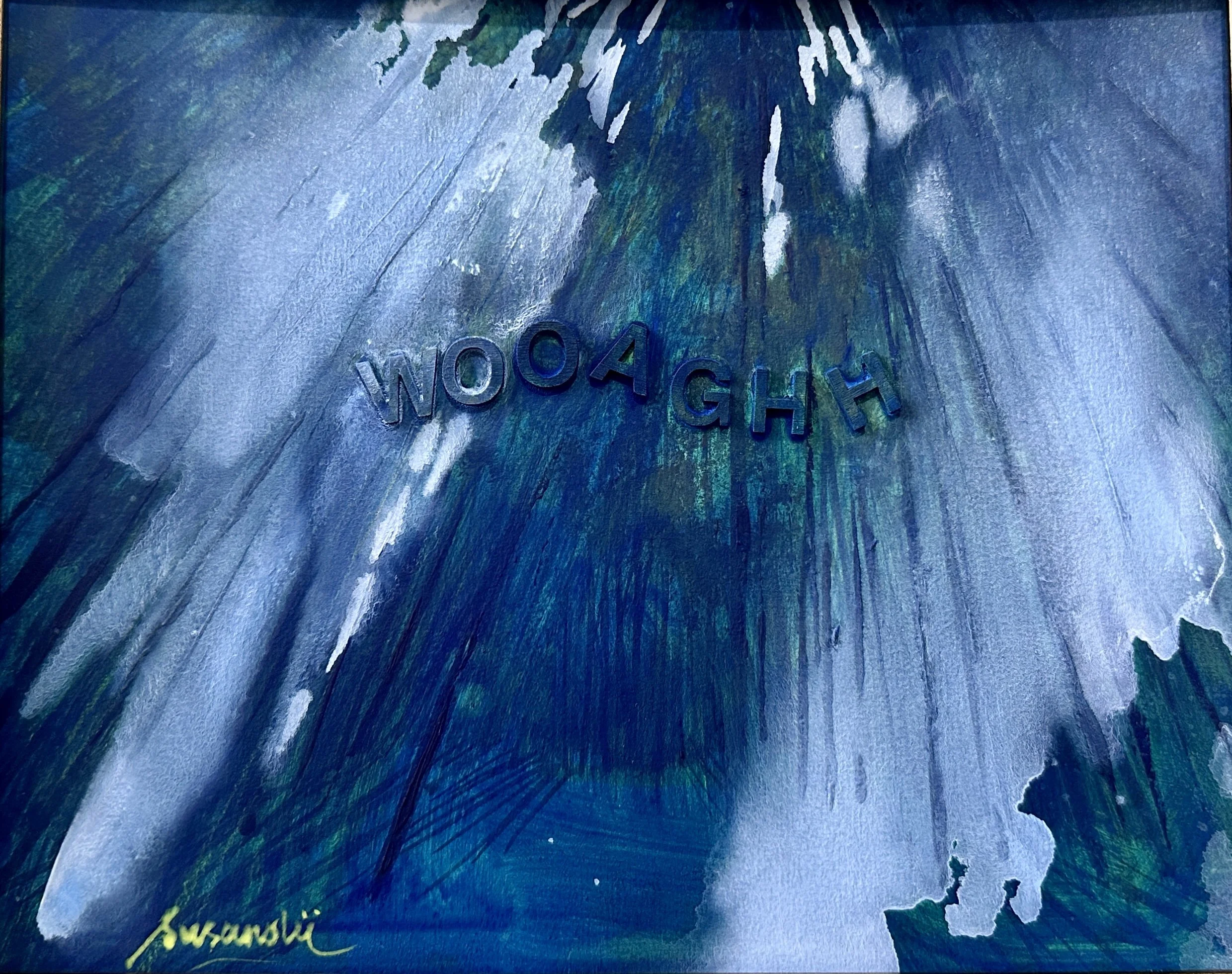 (SOLD) Wooaghh.
20x 25 cm. 
Mixed media on board. 2025 