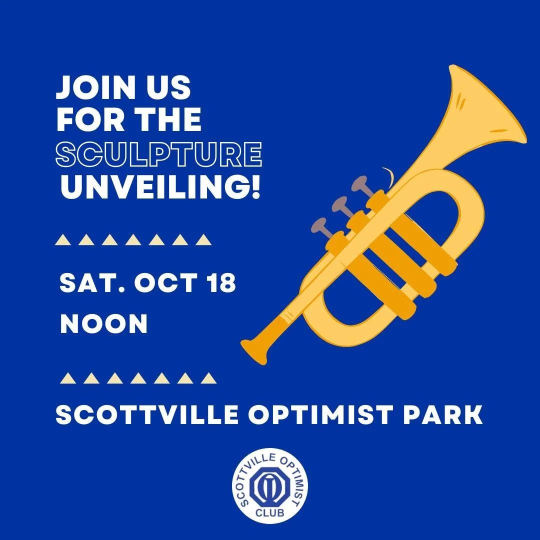 The unveiling of &ldquo;The Big Noise&rdquo; sculpture takes place at the recently renovated Scottville Optimist Park, located adjacent to the former Scottville Optimist Building on Saturday, October 18 at noon. 

&ldquo;The Big Noise&rdquo; is the c
