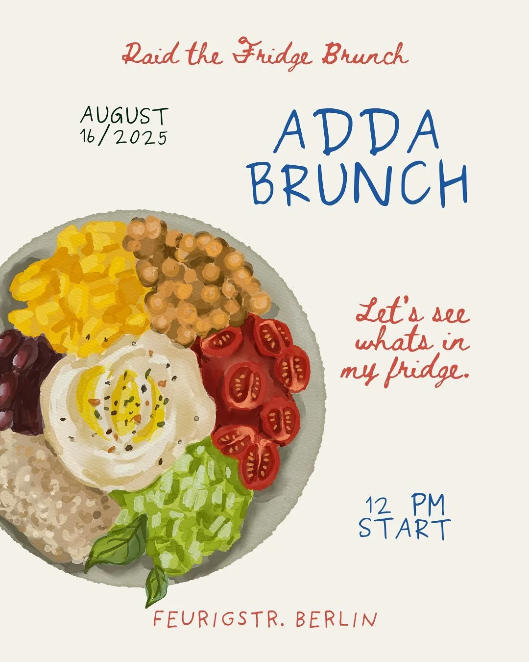 August Adda Brunch. 

This brunch began as nothing more than a very last-minute plan. A table of five, an invitation sent out without much thought. Supper clubs are often weeks of planning, shopping, prepping, and cooking. This one wasn&rsquo;t. It w