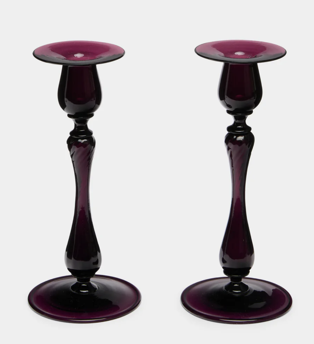 Frederick Carder for Steuben Candlesticks