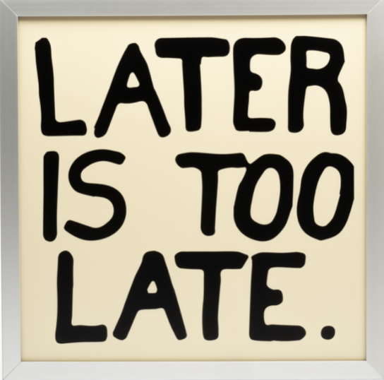 SOLD - Sam Durant, Later Is Too Late