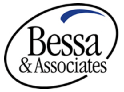 Old Bessa & Associates logo with black text and a blue swoosh above, enclosed in an oval outline.