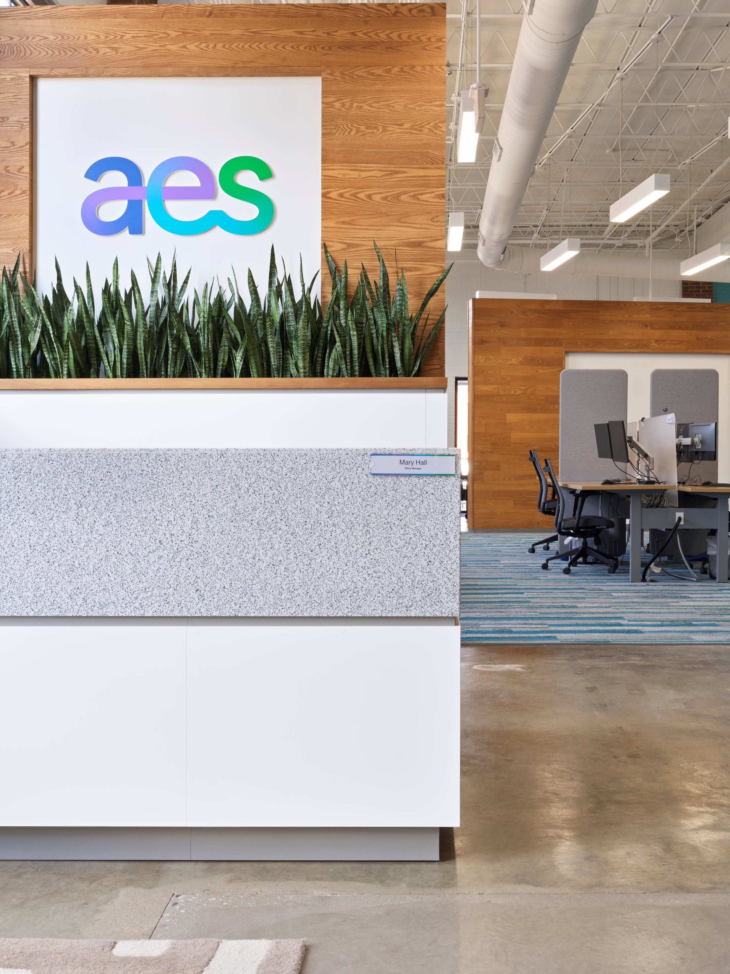 AES Clean Energy interior from smbw, a Richmond architecture and design firm.